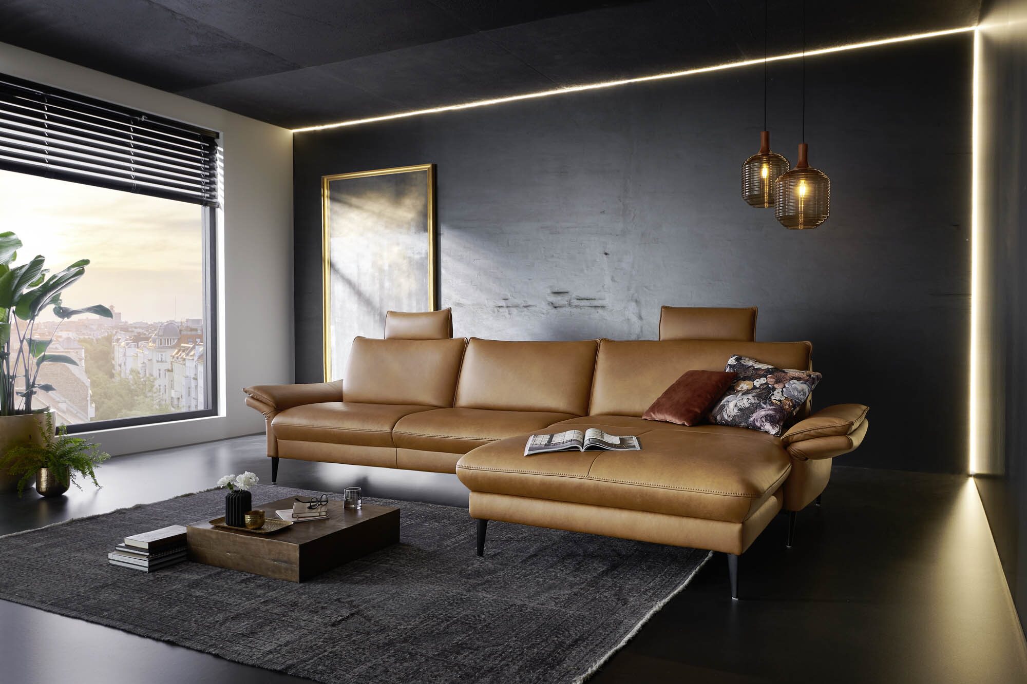 Wohnen hukla-ecksofa-cognac-leder